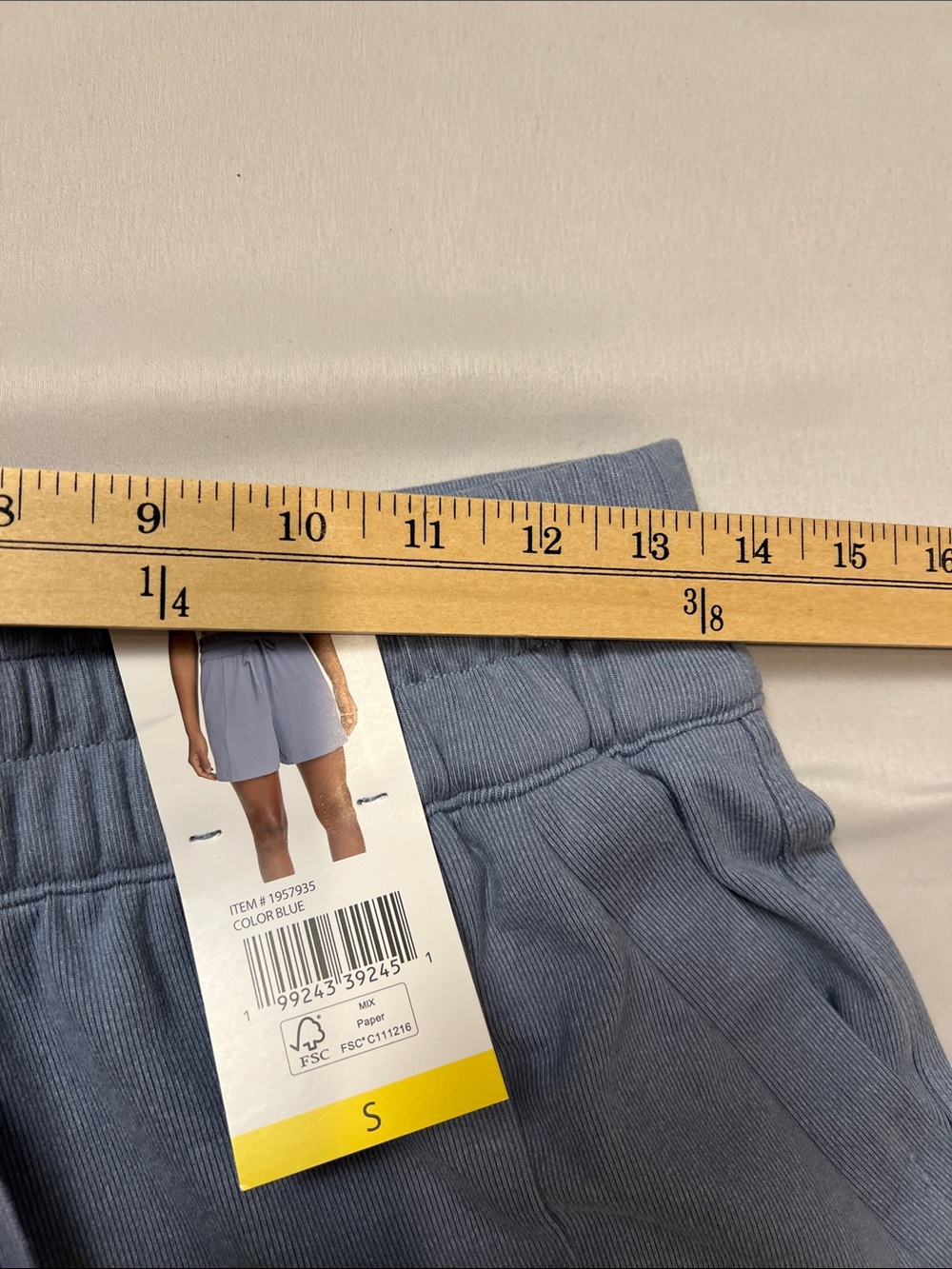 BCBG Slate Blue Elastic-Waist Drawstring Athletic Shorts Size S - Picture 7 of 9